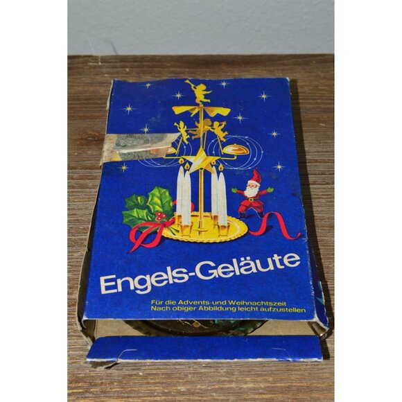 Vintage Angel Chimes and Christmas  Brass Candle Holder Original Box FLAWS - Picture 10 of 10